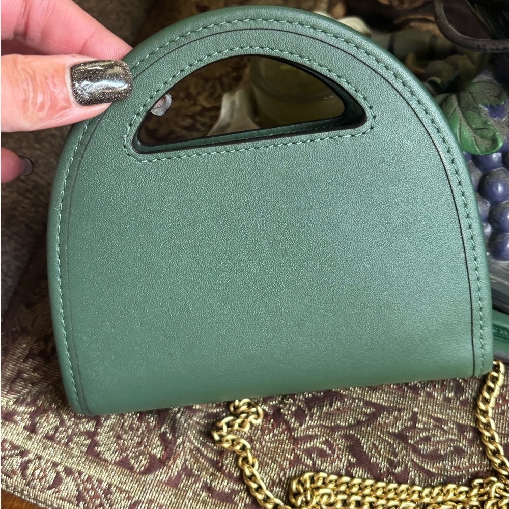 Authentic COACH 1941  Glovetanned leather Chain Shoulder Bag/Wallet/clutch - Picture 9 of 13